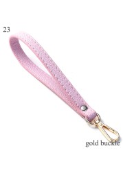 Wrist Bag Strap Handle Fashion PU Leather Women Girls Purse Strap Bag Small Bag Strap Solid Color Replacement Purse Strap