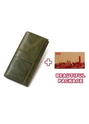 New Fashion Women's Leather Wallet Genuine Leather Women Wallet With Clip Card Holder Business Card Holder