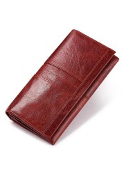 New Fashion Women's Leather Wallet Genuine Leather Women Wallet With Clip Card Holder Business Card Holder