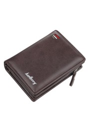 New Men Wallets New Fashion Card Wallet Multifunction Leather Mini Wallet For Male Zipper Wallet With Coin Pocket