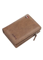 New Men Wallets New Fashion Card Wallet Multifunction Leather Mini Wallet For Male Zipper Wallet With Coin Pocket