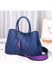 2020 100% Genuine Leather Luxury Women Tote Bag Famous Brand Garden Party Handbag Cowhide Bag Lady Classic Shoulder Bag