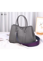 2020 100% Genuine Leather Luxury Women Tote Bag Famous Brand Garden Party Handbag Cowhide Bag Lady Classic Shoulder Bag