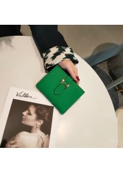 New Thin Clutch Phone Bag Women Wallets Luxury Long Hasp Lychee Pattern Coin Purses Female Solid Brand