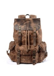 Vintage Backpack Women Canvas Large Capacity Travel Backpack Female Laptop Backpack Waterproof Backpack For Women