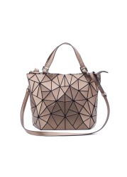 Women's Handbag Geometric Quilted Diamond Tote Bag Shoulder Bag Laser Plain Foldable 2020