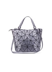 Women's Handbag Geometric Quilted Diamond Tote Bag Shoulder Bag Laser Plain Foldable 2020