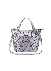 Women's Handbag Geometric Quilted Diamond Tote Bag Shoulder Bag Laser Plain Foldable 2020