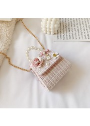 Korean Style Mini Handbags For Women Cute Bow Princess Tote Bag For Toddler Girls Party Shoulder Bag Gift