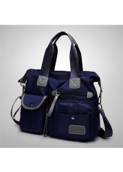 New ladies fashion waterproof nylon felt bag casual nylon shoulder bag mummy bag large capacity messenger bag