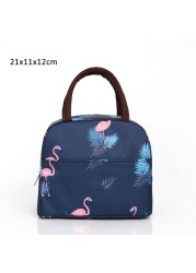 High Capacity Portable Lunch Bags For Men Women Picnic Travel Oxford Waterproof Kids Bento Cooler Bags Print Insulation Package