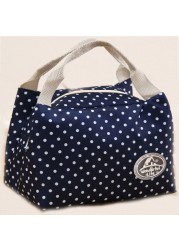 Fashion Portable Insulated Oxford Cloth Print Lunch Bag Thermal Food Picnic Lunch Bags For Women Kids Men Lunch Bag Tote