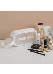 PVC transparent waterproof makeup bag for women large capacity travel portable scrub toilet makeup bag dressing storage bag