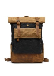 Backpack Men Casual Daypack Vintage Canvas Backpack School Boys Designer Waterproof Travel Bag Male Backpack Mochila