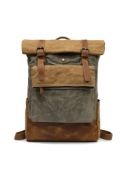 Backpack Men Casual Daypack Vintage Canvas Backpack School Boys Designer Waterproof Travel Bag Male Backpack Mochila