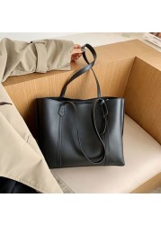 Women Leather Handbags Women's PU Tote Bag Large Capacity Female Casual Solid Shoulder Bags Women Handbags Bolsas Femininas