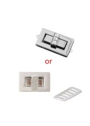 THINKTHENDO New Popular Metal Rectangle Clasp Turn Lock Twist Lock DIY Handbag Bag Wallet Hardware