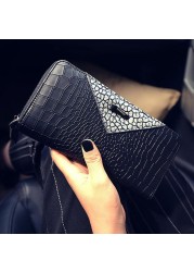 Women's Wallet Crocodile Pattern Purse Female Long Wallet Coin Purse Fashion Zipper Bag for Women Card Holders Clutch Money Bag