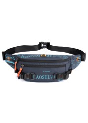 New outdoor men letter waist bag street trend chest bag messenger bag sports running close fitting fanny pack