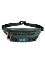 New outdoor men letter waist bag street trend chest bag messenger bag sports running close fitting fanny pack