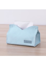 Cotton Canvas Simple Tissue Box Living Room Pumping Tissue Box Car Towel Napkin Paper Holder Pouch Chic Table Home Decor