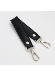 PU Leather Bag Handle Solid Color Bag Belt Replacement Handbag Strap Short Belt Bag Accessories