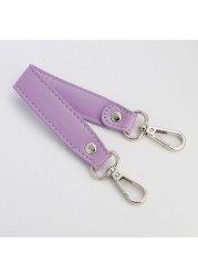 PU Leather Bag Handle Solid Color Bag Belt Replacement Handbag Strap Short Belt Bag Accessories