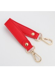 PU Leather Bag Handle Solid Color Bag Belt Replacement Handbag Strap Short Belt Bag Accessories