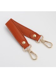 PU Leather Bag Handle Solid Color Bag Belt Replacement Handbag Strap Short Belt Bag Accessories