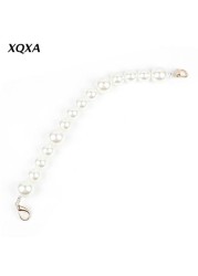 X7YA Artificial Pearl Purse Chain Handles For Handbag Shoulder Bag Strap Replacement