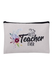 Female cosmetic Toiletry Bag Teacher Appreciation Gifts Teacher Makeup Bag Fashion Cosmetic Pouch Pencil Bag Printing Swanky Bag