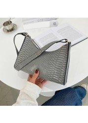 Fashion Snake Print Leather Underarm Shoulder Bags Women Handbag Clutch Quality Luxury Brand Purses Designer Crossbody Bags