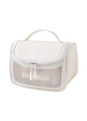 Travel PVC Cosmetic Bags INS Fashion Women Transparent Clear Zipper Makeup Bags Organizer Bath Wash Make Up Tote Handbags Case