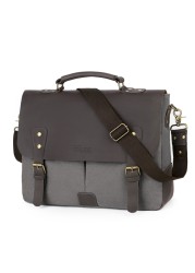 High Quality Business Laptop Canvas Briefcase Shoulder Bag for Men 14'' Computer Handbag Men Vintage Messenger Bag Dropshipping