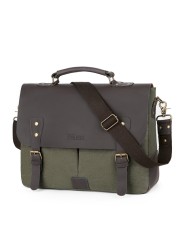 High Quality Business Laptop Canvas Briefcase Shoulder Bag for Men 14'' Computer Handbag Men Vintage Messenger Bag Dropshipping