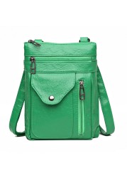 Solid color designer 2022 new high quality leather ladies shoulder bag fashion small women messenger bags mobile phone bag sac