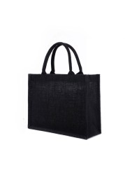 Jute Tote Bags Burlap Bag With Soft Handle For Women Handbag Shopping Bridesmaid Christmas Thanksgiving Gift Organizer