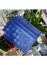 Go Go 100% Leather Credit Card Ultra-thin Brand Business Card Multiple Card Slots Simple Fashion Women Card Bag