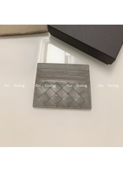 Go Go 100% Leather Credit Card Ultra-thin Brand Business Card Multiple Card Slots Simple Fashion Women Card Bag