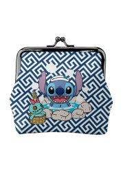 2022 Disney Stitch Female Small Wallet Luxury PU Wallet Coin Purses Women Girl Trend Card Holder Designer Clutch Bag Cartoon