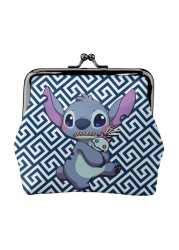 2022 Disney Stitch Female Small Wallet Luxury PU Wallet Coin Purses Women Girl Trend Card Holder Designer Clutch Bag Cartoon