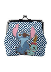 2022 Disney Stitch Female Small Wallet Luxury PU Wallet Coin Purses Women Girl Trend Card Holder Designer Clutch Bag Cartoon