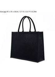 Jute Tote Burlap Shopping Bag With Soft Handle For Women Men Handbag Shopping Bridesmaid Christmas Thanksgiving Party Organizer