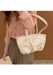 MBTI Wrinkle Cloud Bolso Mujer Fashion Solid Zipper Sac Femme Main Daily Elegant Women Shoulder Bag Ladies Top Handle Bags