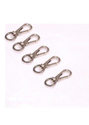 5Pcs Bag Metal Belt Buckle Swivel Trigger Buckle Lock Swivel Buckle Snap Hook Clip DIY Keychain Ring Keyring Craft Bag Hardware Parts