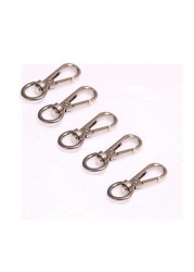 5Pcs Bag Metal Belt Buckle Swivel Trigger Buckle Lock Swivel Buckle Snap Hook Clip DIY Keychain Ring Keyring Craft Bag Hardware Parts