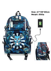 Fairy Tail Anime Backpack Large Capacity School Bag Men Women Multifunctional Laptop Backpack Travel Bag