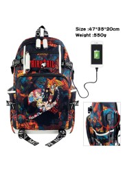 Fairy Tail Anime Backpack Large Capacity School Bag Men Women Multifunctional Laptop Backpack Travel Bag