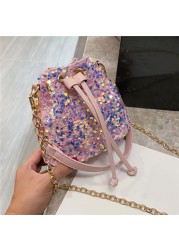 purses and handbags for women 2021 sequin chain bucket bags tote ladies shoulder bag girls crossbody bags for ladies