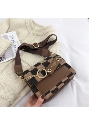 Ladies Fashion Designer Bags Purses High Quality Leather Shoulder Crossbody Messenger Bag For Women Small Luxury Lattice Sack